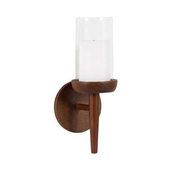 Shae Walnut Brown Wood Wall Sconce
