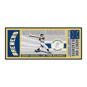 MLB-Milwaukee Brewers Ulti-Mat Rug-5ft. x 8ft. Milwaukee Brewers City  Connect