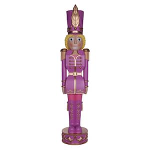 48 in. Purple and Gold Female Christmas Nutcracker
