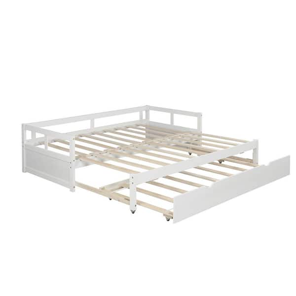 Unbranded White Twin Extending Daybed with Trundle