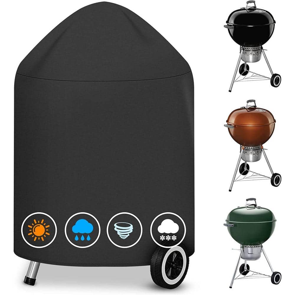 600D BBQ Cover, Grill Cover for 22 in. Charcoal Grill, Heavy-Duty & Waterpr