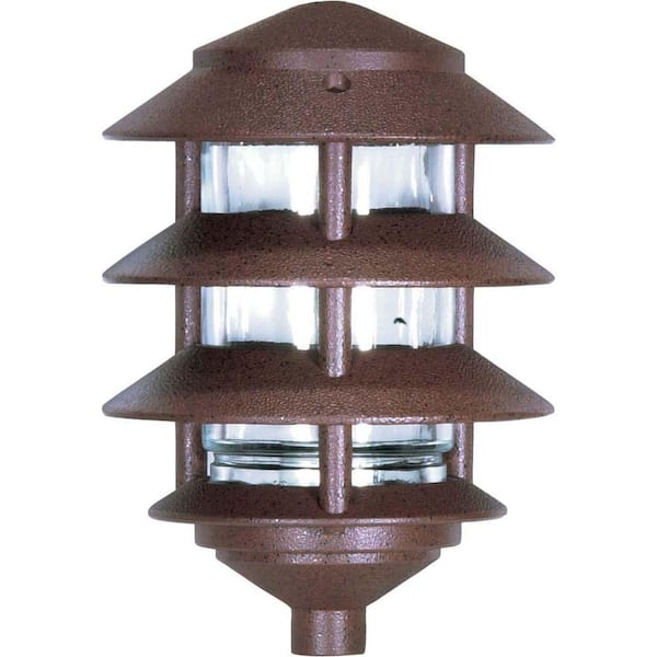 110-Watt Old Bronze Line Voltage Hardwired Path Light