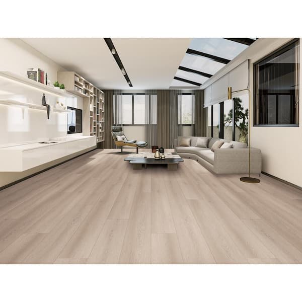 Mansion Sandy Oak EIR 12 mm T x 9.3 in. W Uniclic HDF AC5 Waterproof Laminate Wood Flooring (23.31 sq. ft. /case)