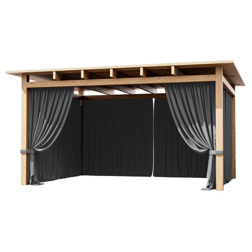 4-Panel Gazebo Curtains Outdoor Waterproof Replacement Curtains Patio Outdoor Patio Privacy Sidewalls(Curtain Only) Gray price history on PriceWatchPro
