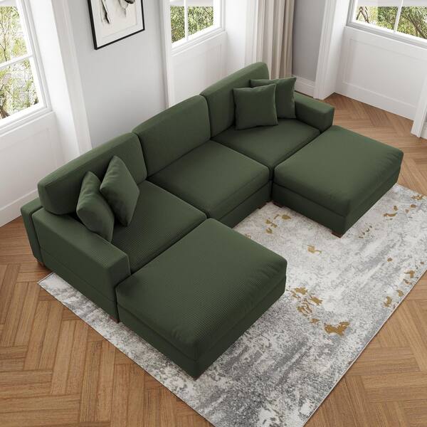 Have a question about Uixe 118 in. W Modern Square Arm 5-Piece