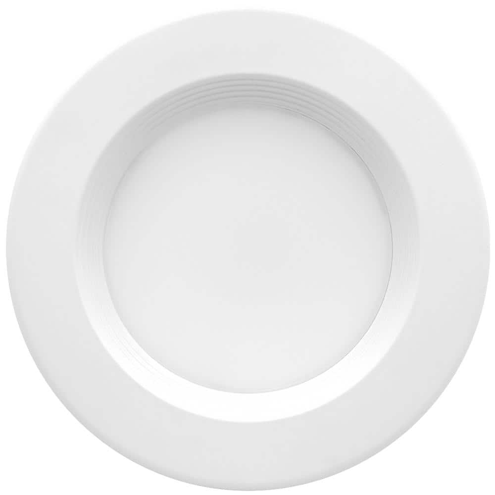 4-Inch White Aluminum LED Retrofit Recessed Downlight, 12-Pack