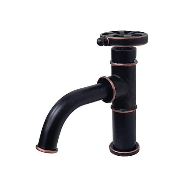 Kingston Brass Belknap Single-Handle Single Hole Bathroom Faucet with Push Pop-Up in Naples Bronze