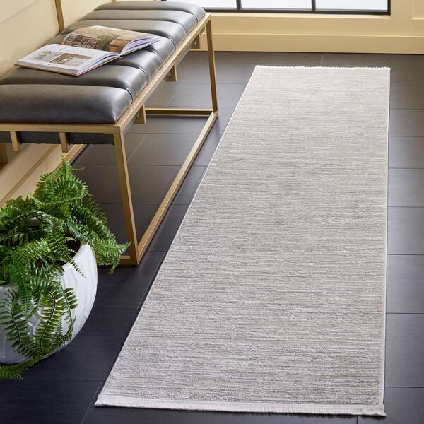 Platinum 2 ft. x 8 ft. Beige/Ivory Monochrome Runner Rug