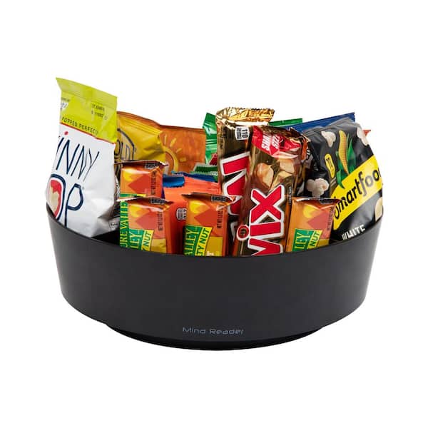 4 Compartment Condiment Carousel, Breakroom, Countertop Organizer, Lazy Susan, Black