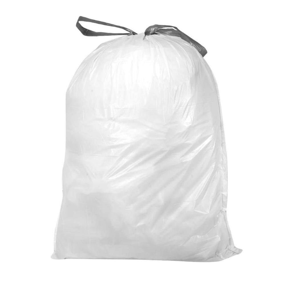 White 16 Gallon Drawstring Trash Bags, 40 Count