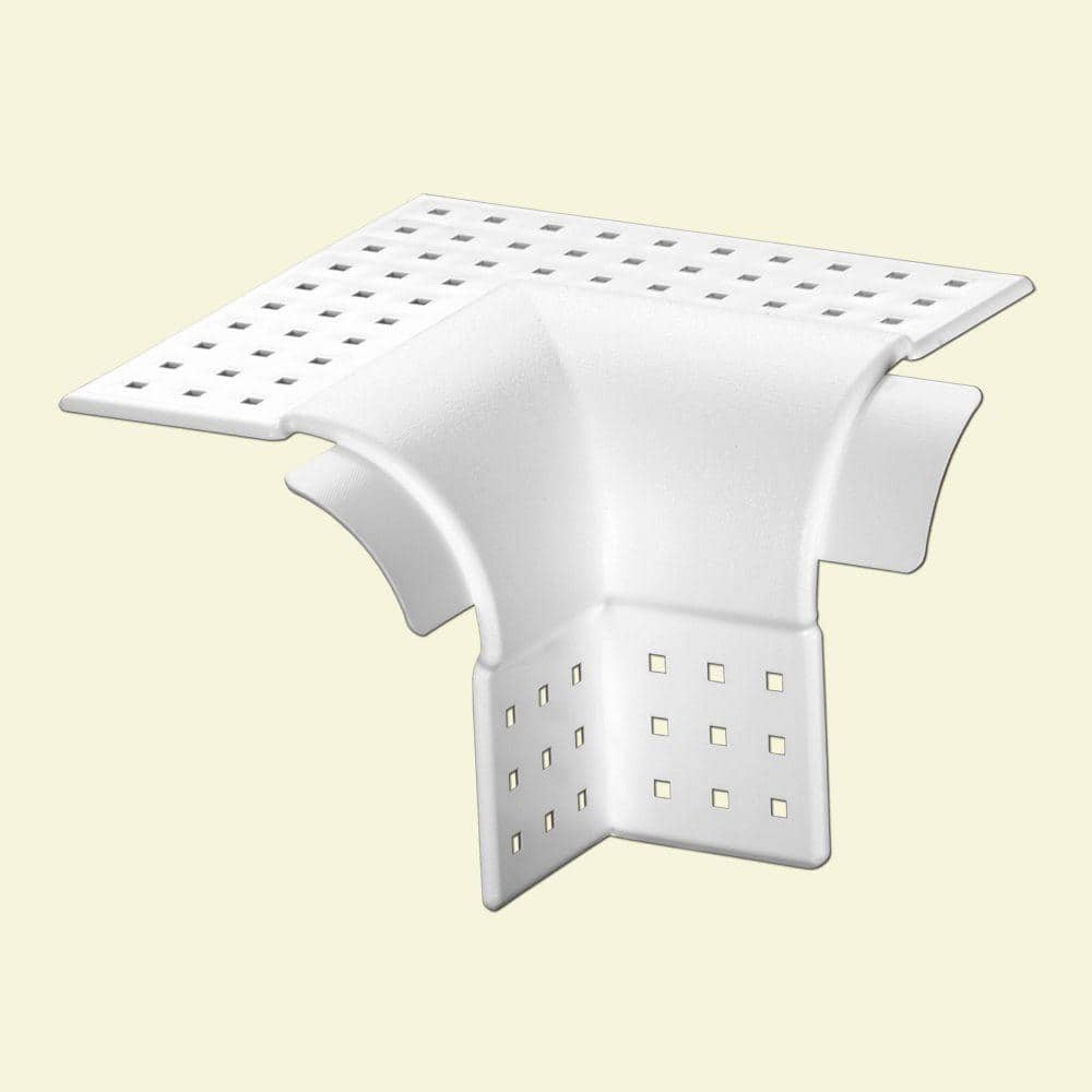 Phillips Manufacturing Company 4.75 in. x 0.81 ft. Vinyl 3-Way Corner Caps Drywall (50-Pack)