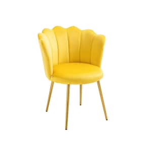 Mustard Modern Polyester Upholstery Dining Chairs