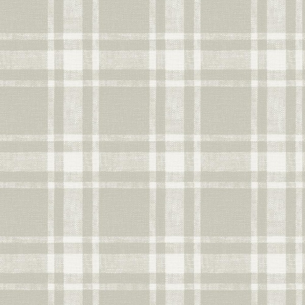 Chesapeake Grey Antoine Taupe Flannel Wallpaper Sample