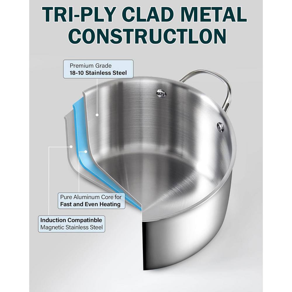 All-Clad D3 6-Quart Stainless Steel Stockpot with Lid