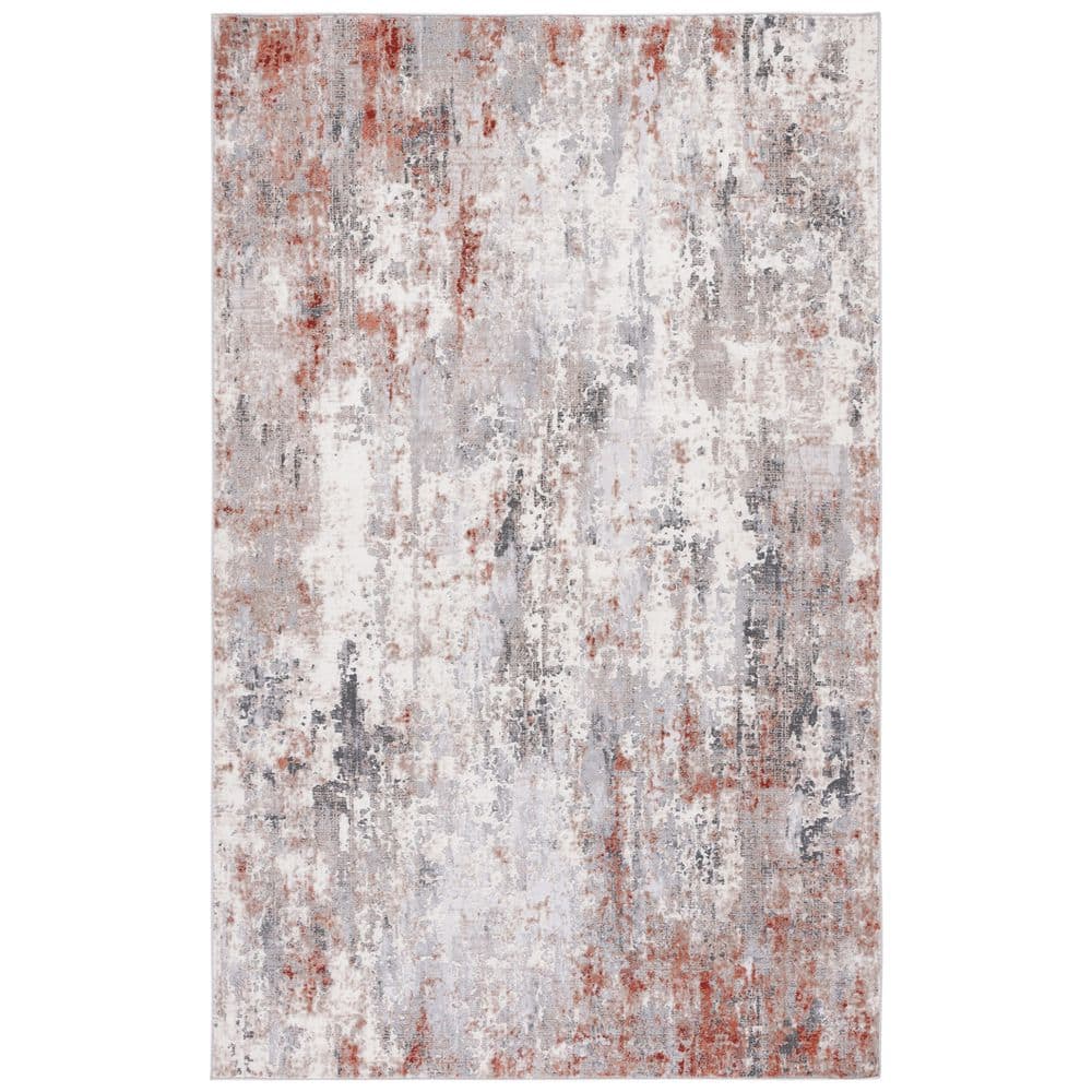 Vogue 4 ft. x 6 ft. Rust/Gray Distressed Area Rug price history on PriceWatchPro