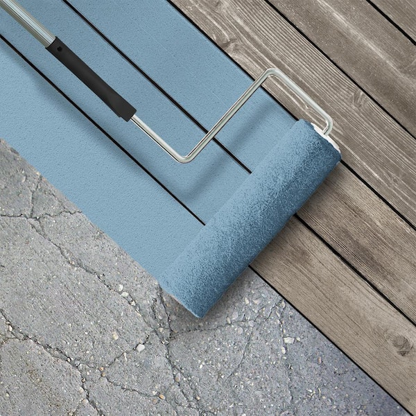 5 gal. #S500-4 Chilly Blue Textured Low-Lustre Enamel Interior/Exterior Porch and Patio Anti-Slip Floor Paint