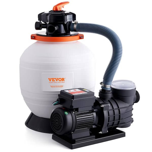 VEVOR Filtration Area sq. ft. 14 Sand Filter Pump 3/4 HP Pump Filter