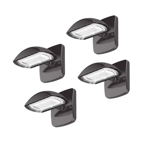 PROBRITE Bright 200-Watt Equivalent Integrated LED Wall Pack, 3000 Lumens, Outdoor Security Lighting, Bronze Finish (4-Pack)