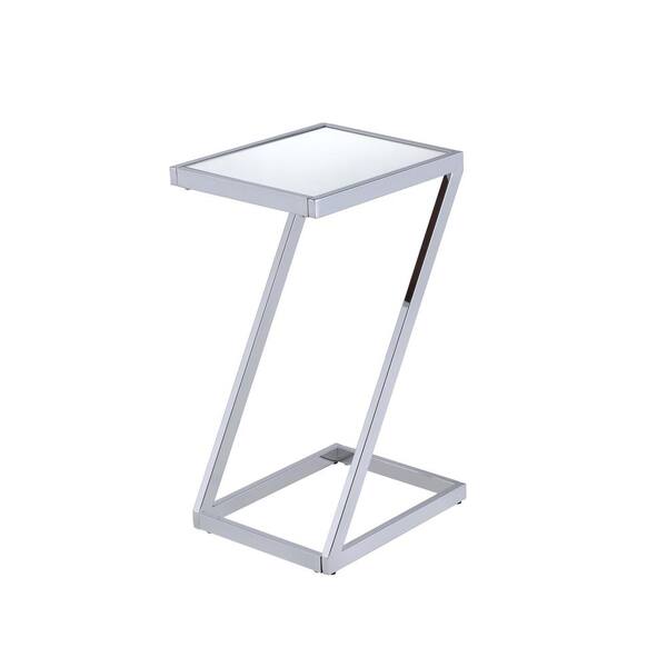 Acme Furniture Laina Mirror and Chrome Side Table