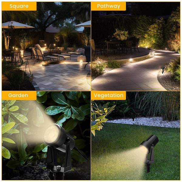 ZXXC 250 Lumens Black ‎Corded Electric Plug in integrated LED