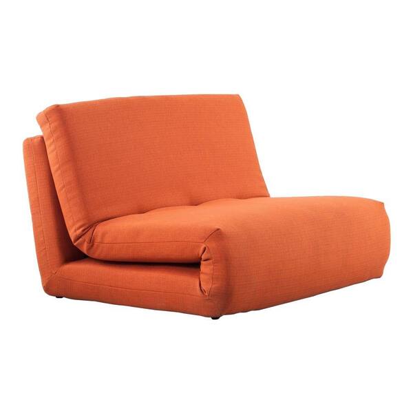 ZUO Polygon Mandarin Orange Fabric Sleeper Chair