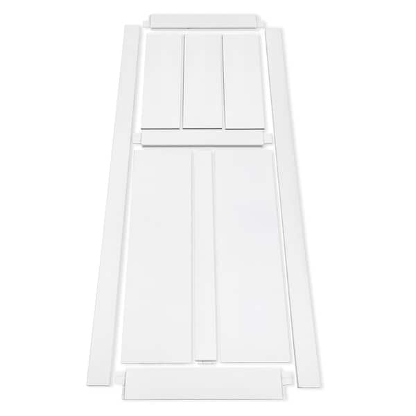 Unbranded 28 in. x 84 in. White Primed MDF Sliding Barn Door with Hardware Kit, DIY Unfinished Paneled Door