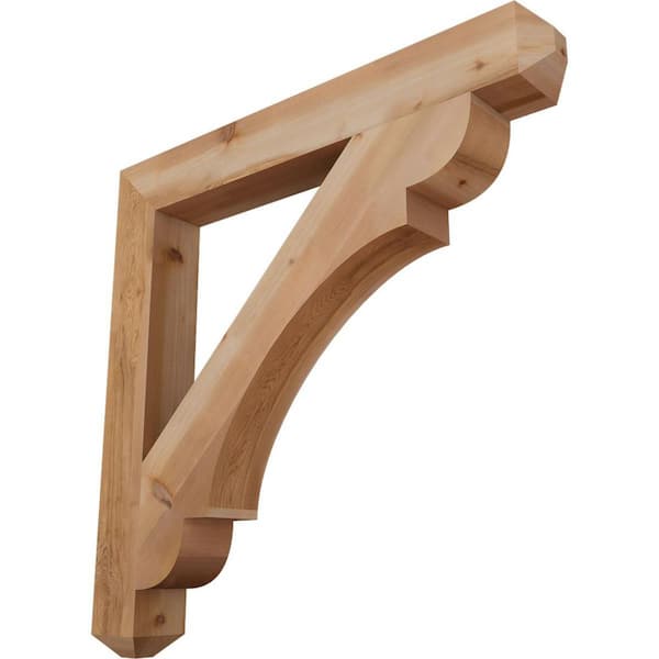 Ekena Millwork 5.5 in. x 48 in. x 48 in. Western Red Cedar Olympic Craftsman Smooth Bracket