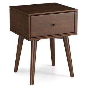 Ashcroft Furniture Co Francesca 2-Drawer Walnut Mid-Century Solid Wood ...