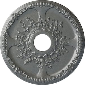 1-3/8 in. x 18 in. x 18 in. Polyurethane Antioch Ceiling Medallion, Platinum