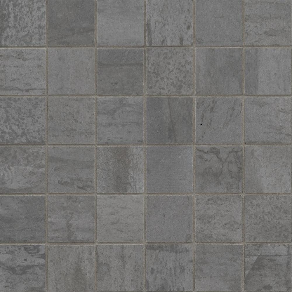 Metallic Steel 2 in. Square 12 in. x 12 in. Matte Porcelain Mesh-Mounted Floor and Wall Mosaic Tile (8 sq. ft./Case) price history on PriceWatchPro