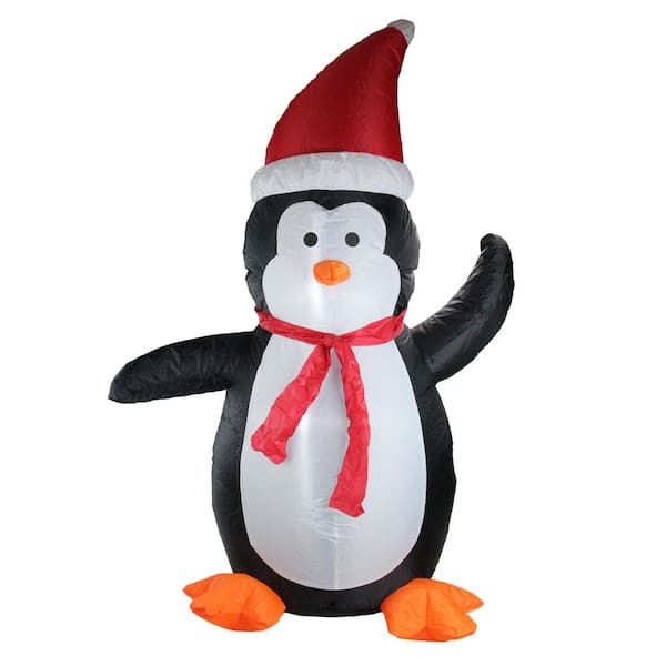 4ft. Airblown Inflatable Festive Penguin Lighted Christmas Yard Art Decorations