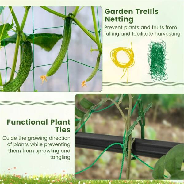 ITOPFOX 74 in. A-frame Stable Structure Tall Garden Trellis for