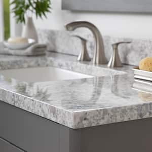 49 in. W x 22 in. D Stone Effects Cultured Marble Vanity Top in Everest with Undermount White Sink
