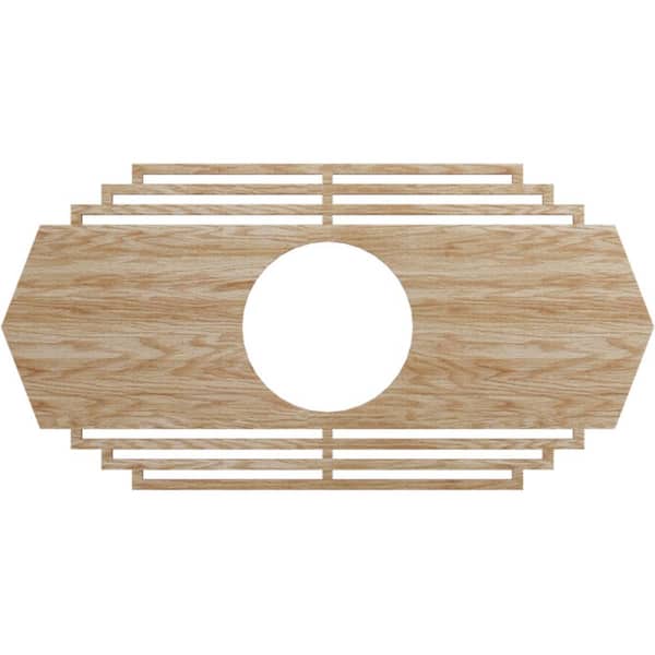 Ekena Millwork 0.375 in. x 5.25 in. x 10 in. Wood Medallion Moulding