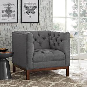 Panache Gray Upholstered Fabric Armchair