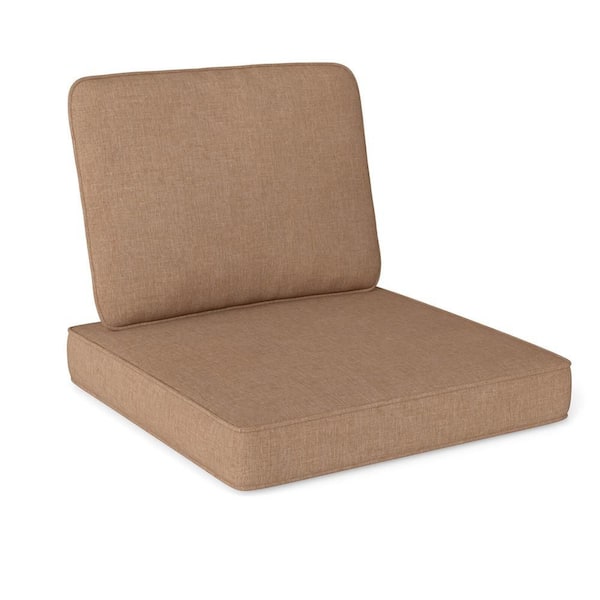 Costway 23 in. x 18 in. Outdoor Dining Chair Deep Seat Cushion and Back Pillow with Removable Covers Beige (2-Pack)
