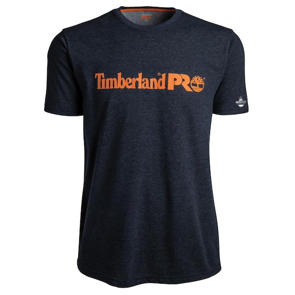 Timberland PRO Men's Size L Navy Heather Short-Sleeve Base Plate Graphic T-Shirt