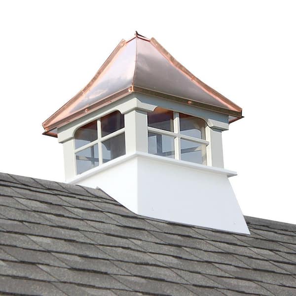 Rainier 20 in. x 20 in. x 32 in. Composite Vinyl Cupola with Copper Roof