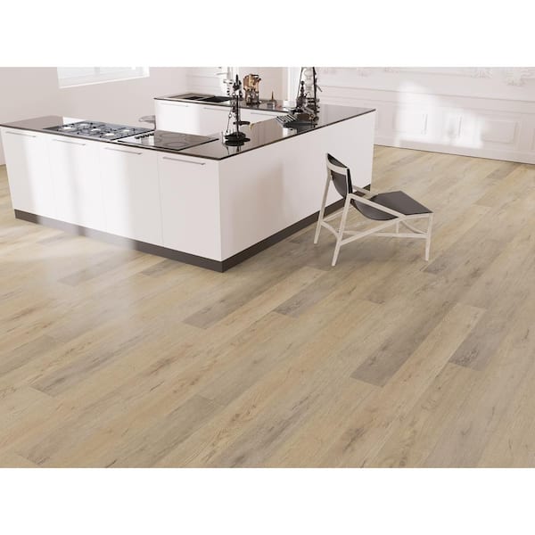 Meraki Opulent Beige 20 MIL x 7 in. W x 60 in. L Click Lock Waterproof Vinyl Plank Flooring (24.08 sq. ft.)