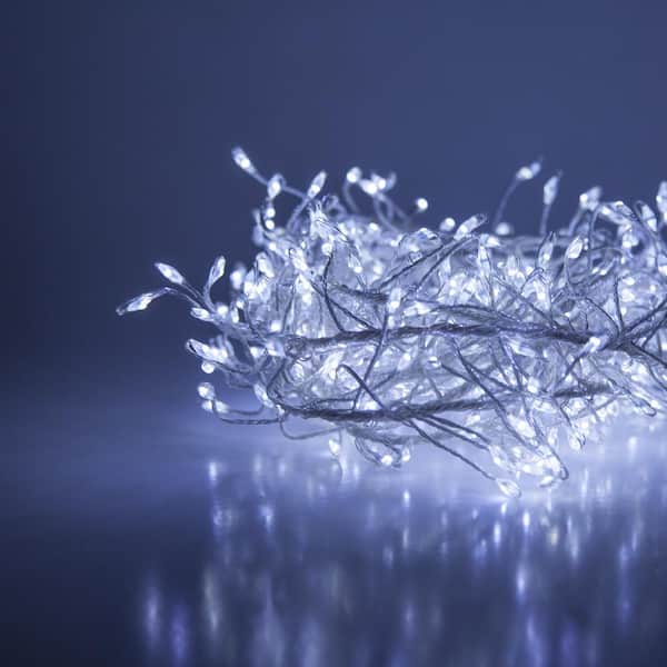 8 ft. 400-Light LED Cool White Micro Dot Garland Fairy String Light