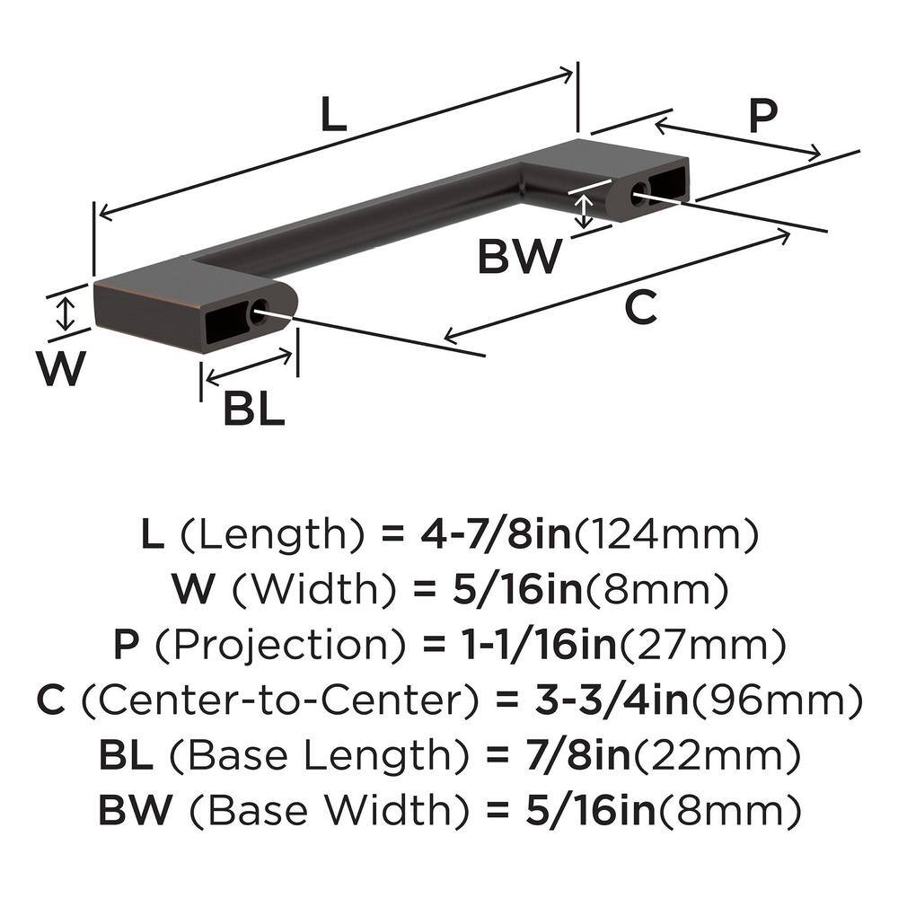 Oil Rubbed Bronze Modern Cabinet Pulls with Mounting Hardware