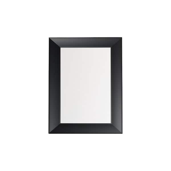 BrandtWorks 21.5 in. W x 26 in. H Modern Gallery Black Wall Mirror