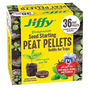 Jiffy 36 mm Peat Pellet Seed Starting Kit Refill 36-Pack Deals