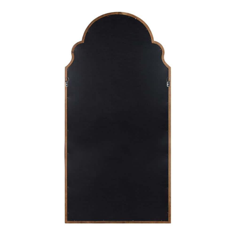 Hogan Rustic Brown Poplar Wood Arched Vanity Mirror 24x48