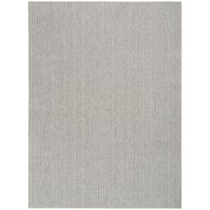 Natural Texture Ivory Grey 5 ft. x 7 ft. All-Over Design Contemporary Area Rug