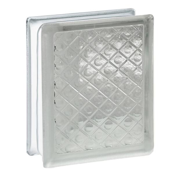 Clearly Secure 6 in. x 8 in. x 3 in. Diamond Pattern Glass Block (4-Case)