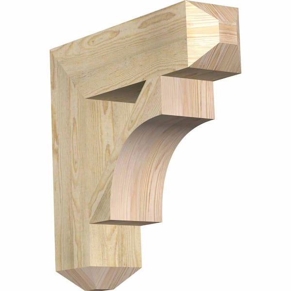 Ekena Millwork 6 in. x 24 in. x 24 in. Douglas Fir Westlake Craftsman Rough Sawn Bracket