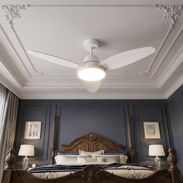Overhead Fans GreenEver 52 in. Ceiling Fan with Light, Low Effort Patented Quick ...