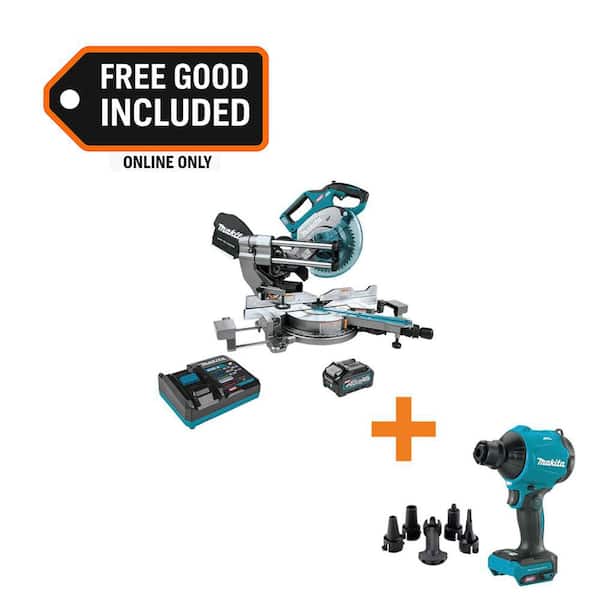 40V max XGT Brushless 8-1/2" Dual-Bevel Sliding Compound Miter Saw Kit, AWS Capable (4.0Ah) w/ XGT Brushless Dust Blower