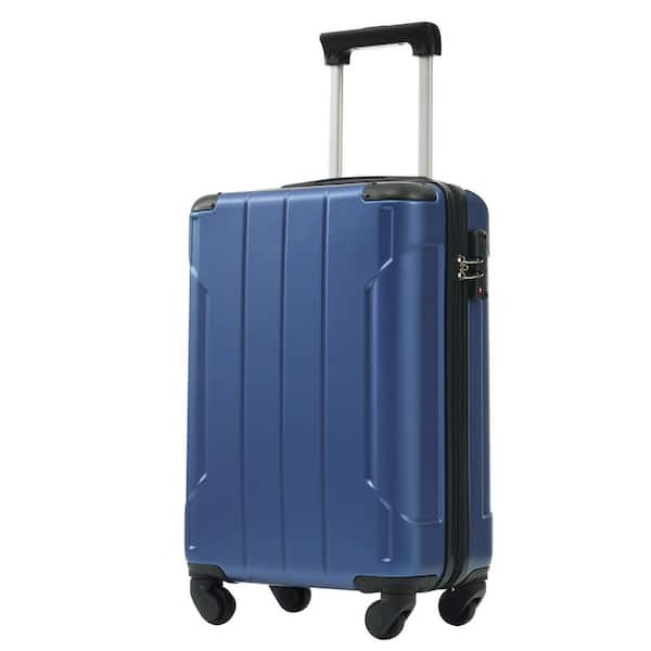 Tatahance 20 in. Blue Hardshell Lightweight Spinner Suitcase with